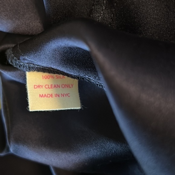 NEW Alice & Trixie Silk Blue Pink Geometric Ruffle Overlay Strapless Dress - S - Picture 9 of 10